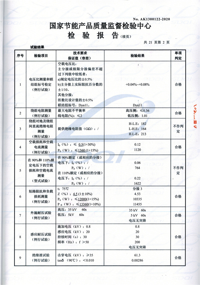 高低压试验报告-S11-1250潼关潼关潼关油浸式变压器-2.jpg